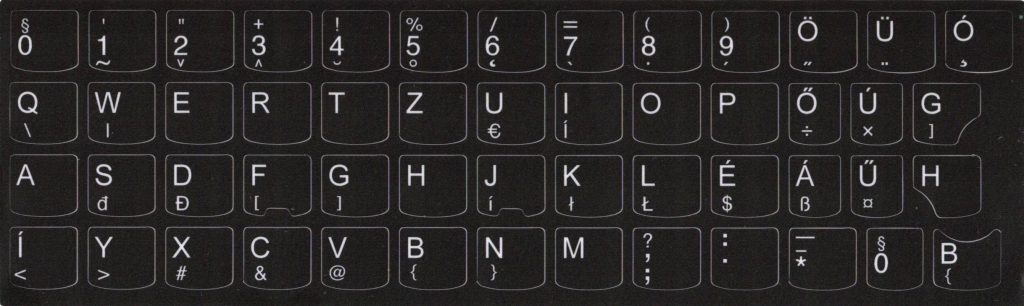 Billentyűzet matrica Lenovo 12,5" és 13,3" -os laptopok magyarításához (Gyártóspecifikus)
