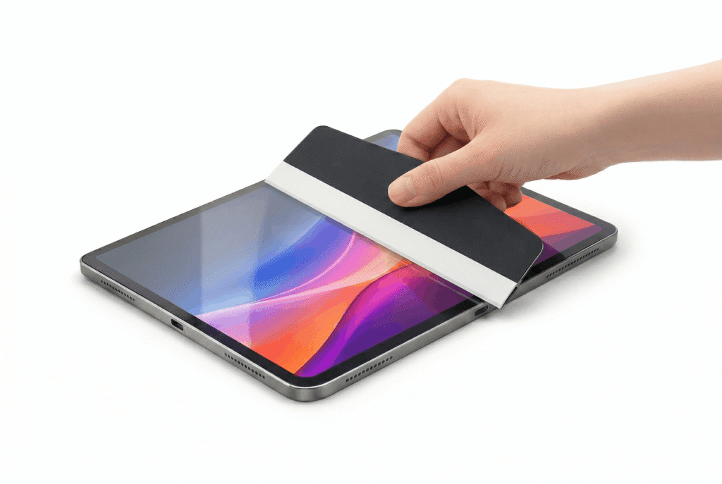 Matt kijelzővédő fólia, felhelyezéssel