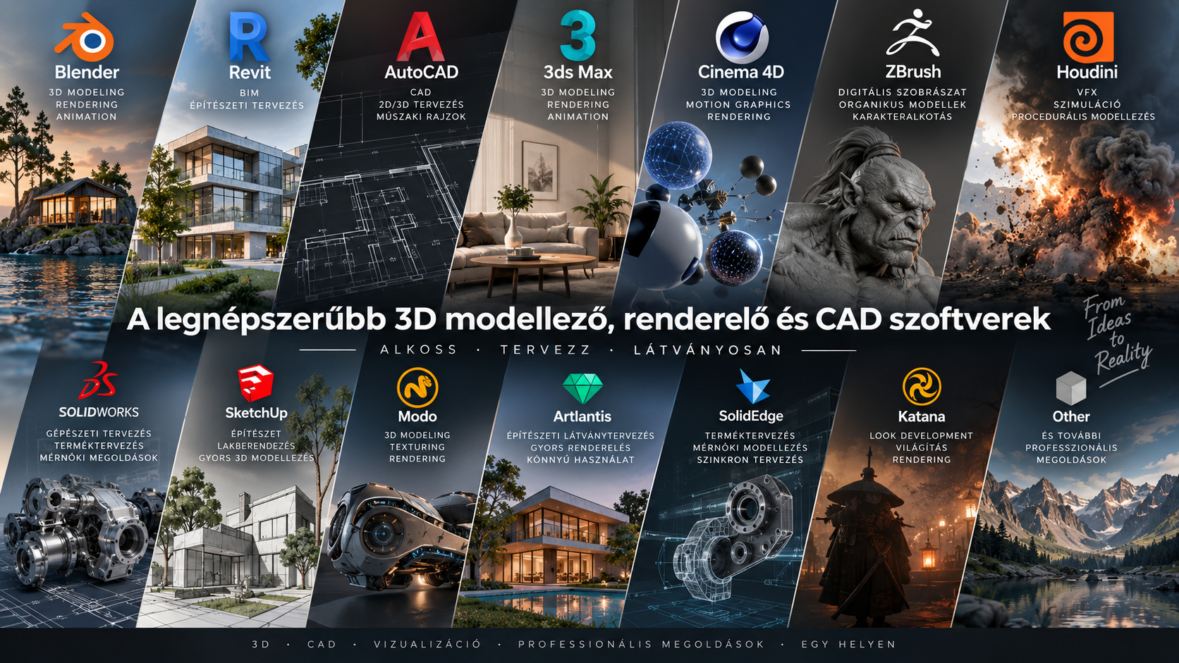 A renderelés és a 3D modellezés a gyakorlatban - Melyek a legjobb szoftverek 3D modellezéshez, CAD feladatokhoz? 5 A renderelés és a 3D modellezés a gyakorlatban - Melyek a legjobb szoftverek 3D modellezéshez, CAD feladatokhoz?